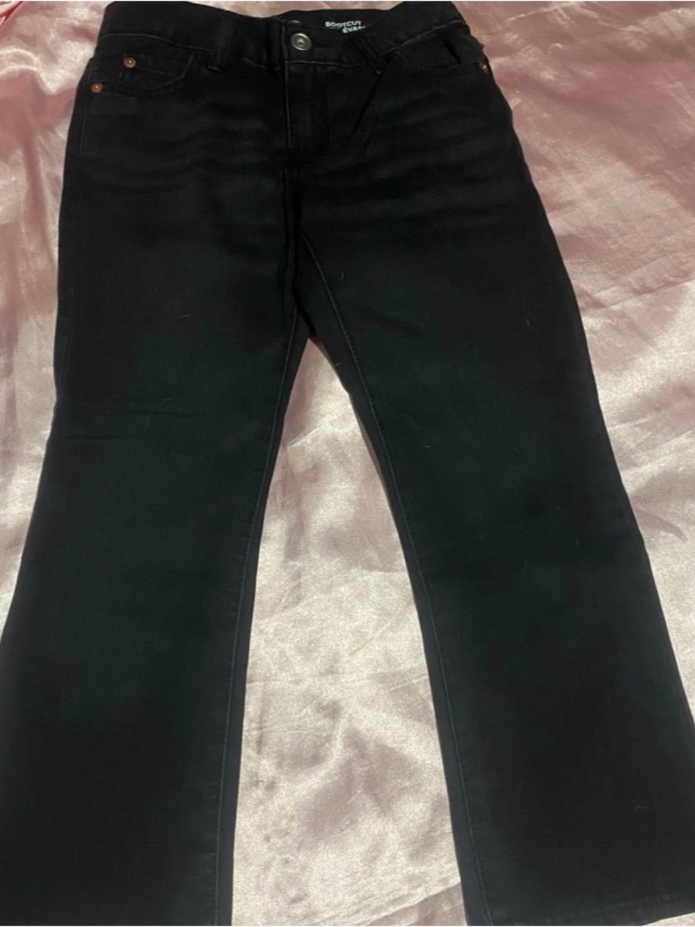 Kids Black Straight-Leg Jeans